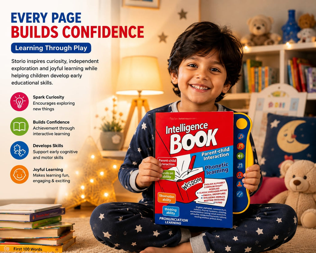 Intelligent Talking Book for Children, English Letters & Words Learning Book, Fun Educational Toys. Activities with Numbers, Shapes Learning Book for Toddlers