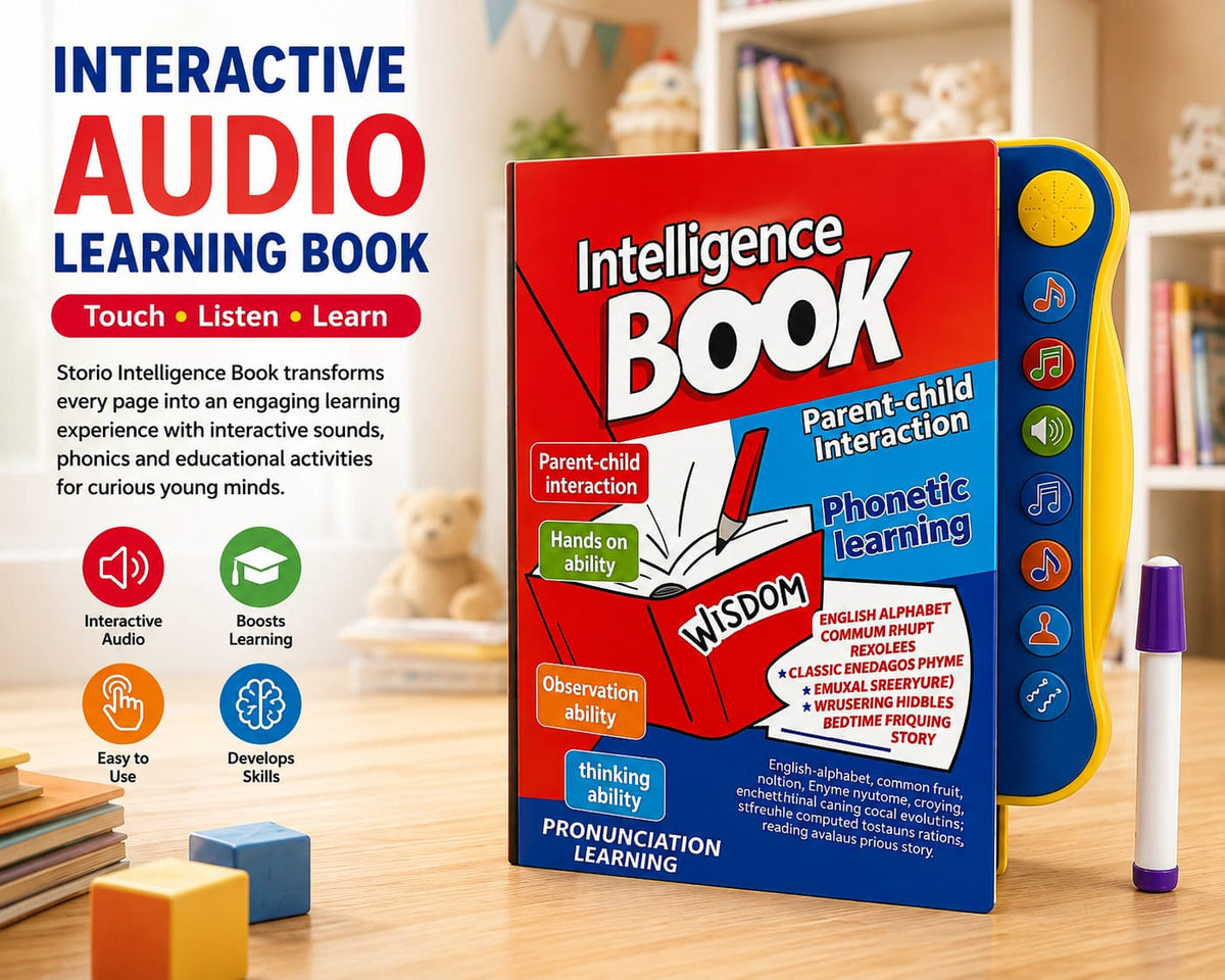 Intelligent Talking Book for Children, English Letters & Words Learning Book, Fun Educational Toys. Activities with Numbers, Shapes Learning Book for Toddlers